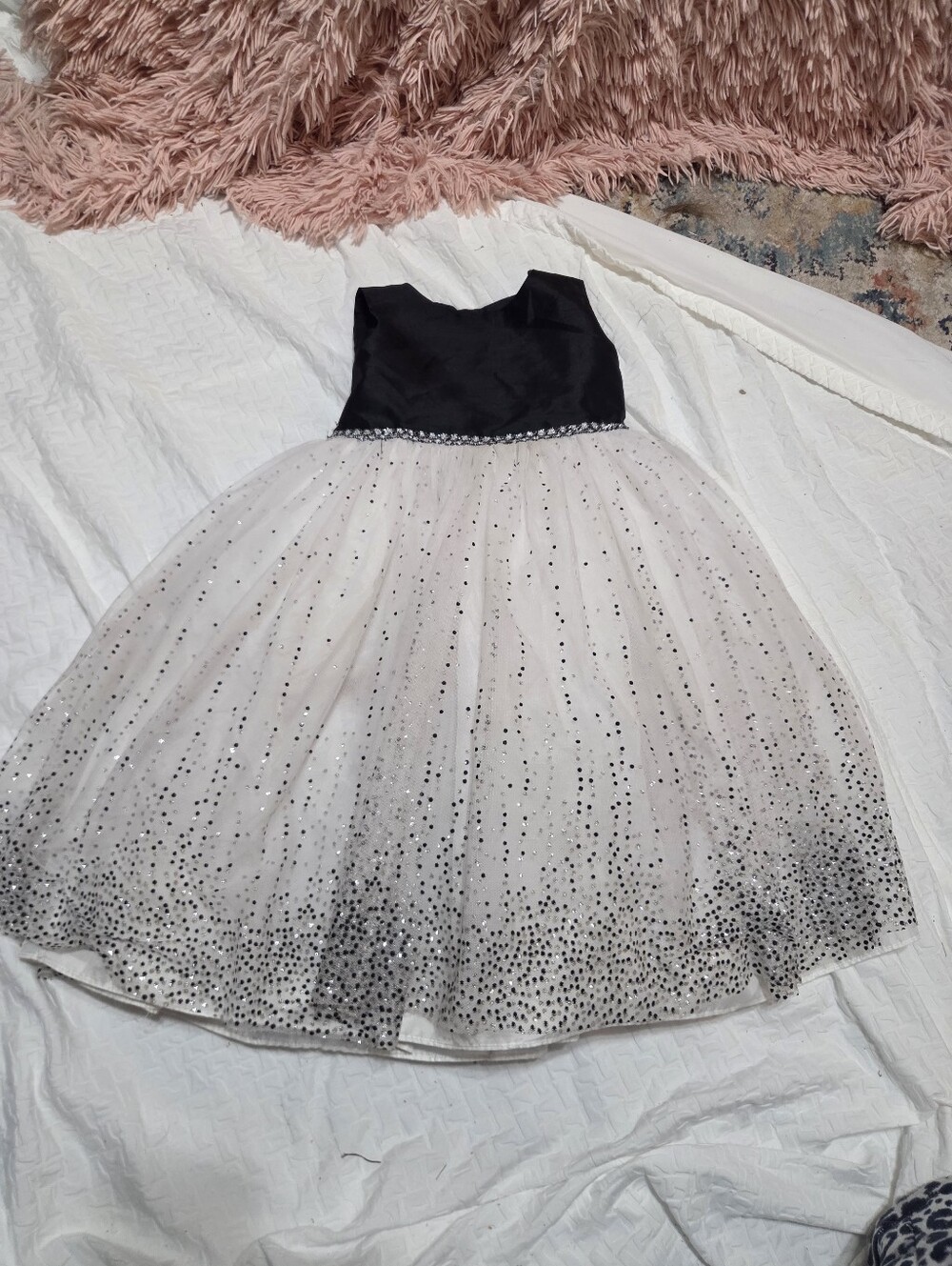 marmellata Black Kids Dress with Sparkles 6